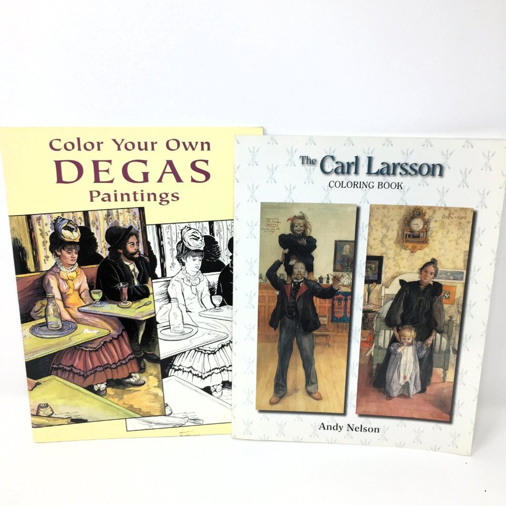 Pair Color Your Own Degas Paintings and The Carl Larsson Coloring Book